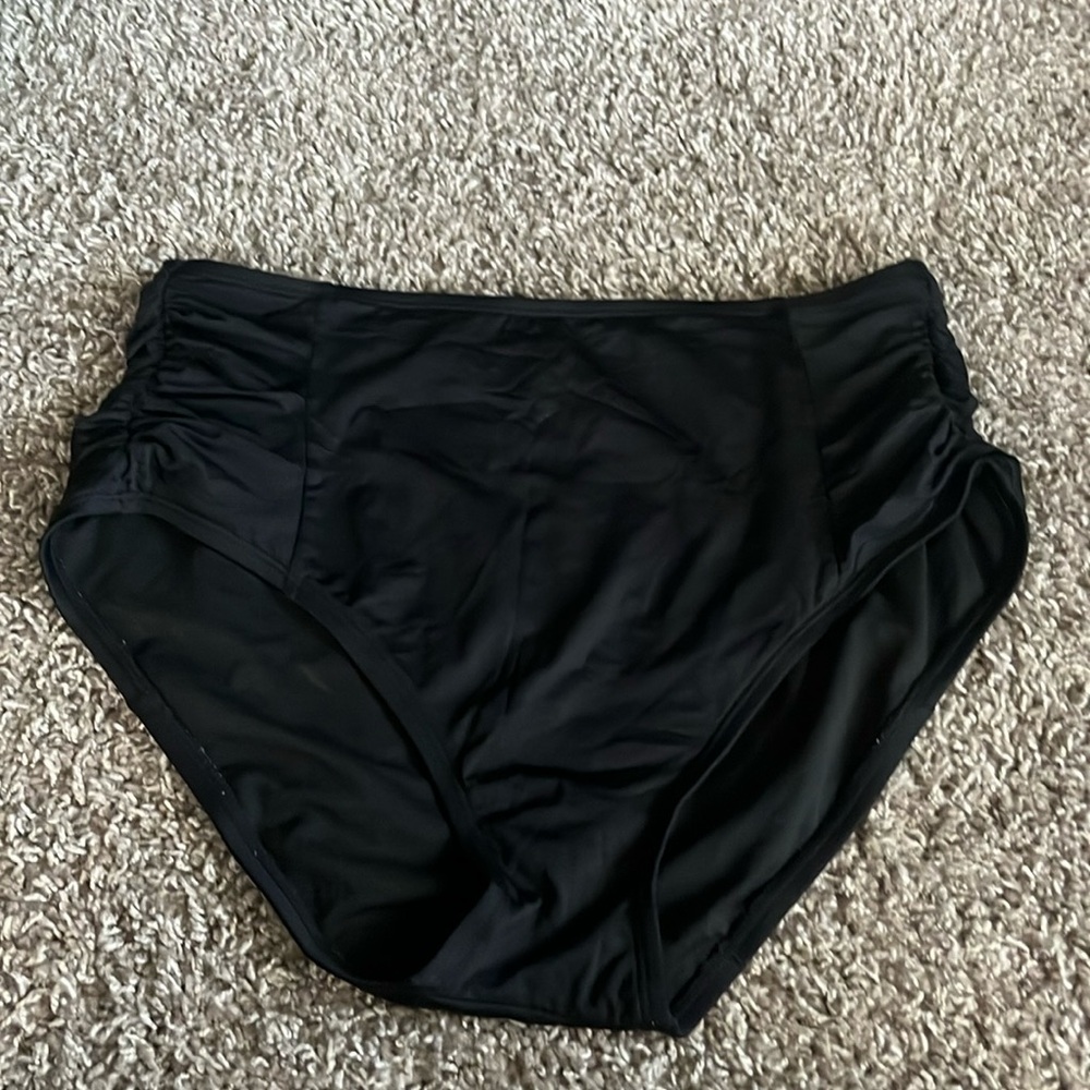 Kona Sol High Waist Ruched Sides Bikini Bottom
